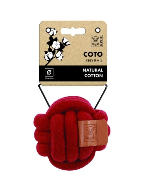 Zabawka COTO Ball – piłka dla psa | 9,5 cm | czerwona