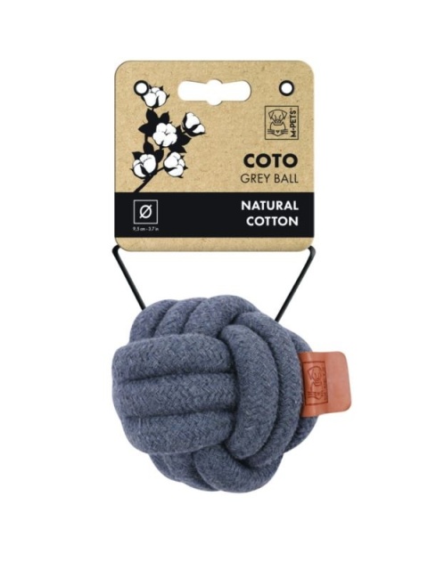 Zabawka COTO Ball – piłka dla psa | 9,5 cm | szara
