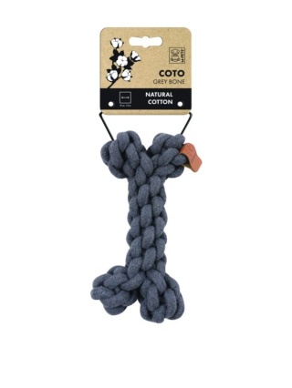 Zabawka COTO Bone – kość dla psa | 19 cm | szara
