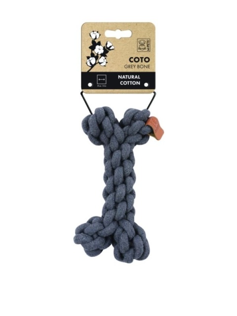 Zabawka COTO Bone – kość dla psa | 19 cm | szara