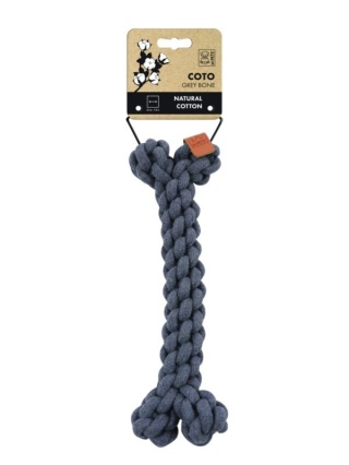 Zabawka COTO Bone – kość dla psa | 30 cm | szara