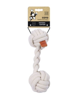 Zabawka COTO Duo Ball – podwójna piłka dla psa | 28 cm | szara