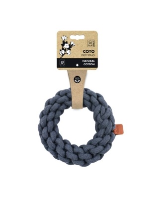 Zabawka COTO Ring – ring dla psa | 18 cm | szary