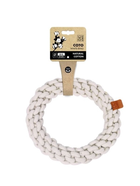 Zabawka COTO Ring – ring dla psa | 25 cm | biały