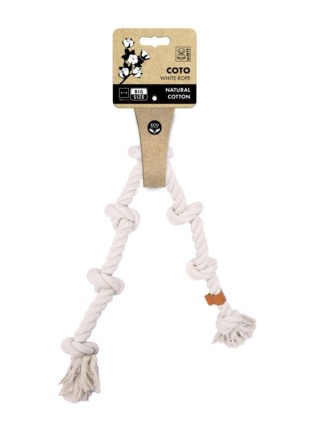 Zabawka COTO Rope – sznur dla psa | 105 cm | biały