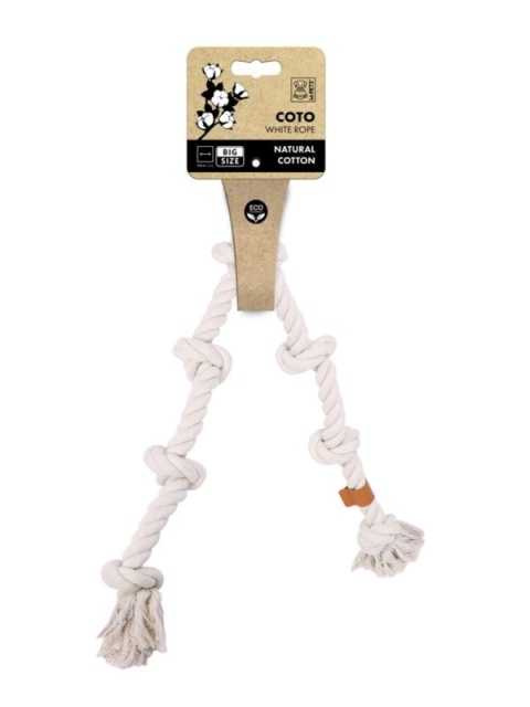 Zabawka COTO Rope – sznur dla psa | 105 cm | biały