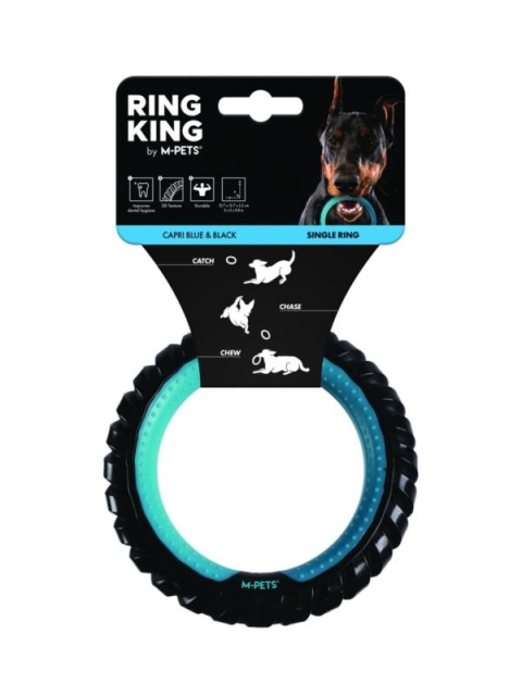 Zabawka RING KING Single – ring dla psa | niebiesko-czarny