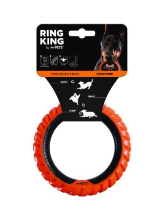 Zabawka RING KING Single – ring dla psa | pomarańczowo-czarny