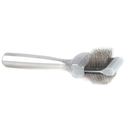 ActiVet Pro Brush Silver Coat Grabber - twarda, dwustronna, elastyczna szczotka do szybkiego usuwania podszerstka- mała 4,5cm