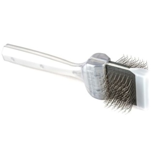 ActiVet Pro Brush Silver Coat Grabber - twarda, dwustronna, elastyczna szczotka do szybkiego usuwania podszerstka- mała 4,5cm