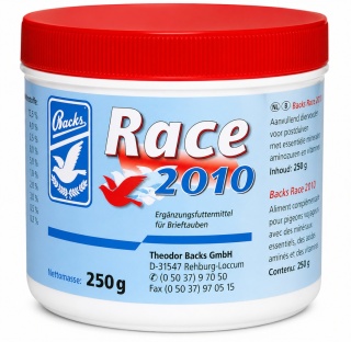 BACKS Race 2010 250 g – wsparcie kondycji i formy lotowej gołębi