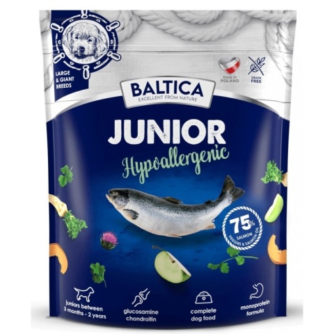 BALTICA Junior Salmon Hypoallergenic L/XL Hypoalergiczna karma sucha dla szczeniąt ras dużych i olbrzymich 1kg