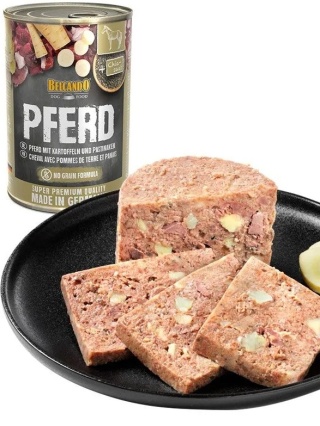 BELCANDO mokra karma z koniną dodatkiem ziemniaka i pasternaku, Monoproteinowa