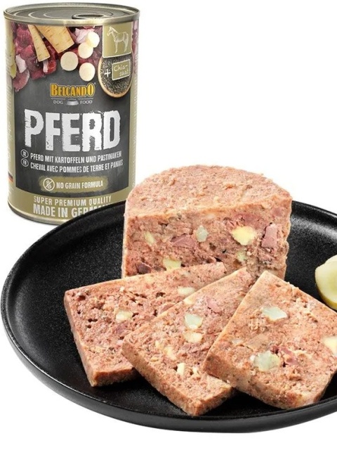 BELCANDO mokra karma z koniną dodatkiem ziemniaka i pasternaku, Monoproteinowa