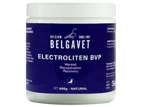 BelgaVet Electroliten BVP 400 g – elektrolity dla gołębi po locie