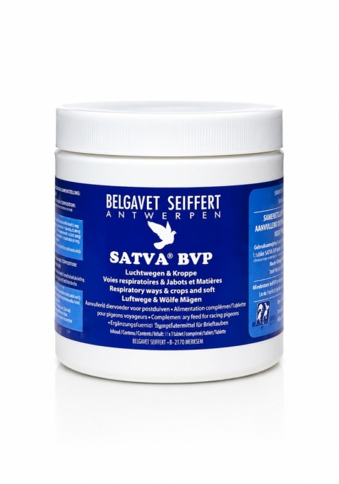 BELGAVET Satva BVP – tabletki musujące dla gołębi pocztowych wspierające drogi oddechowe 50 tab