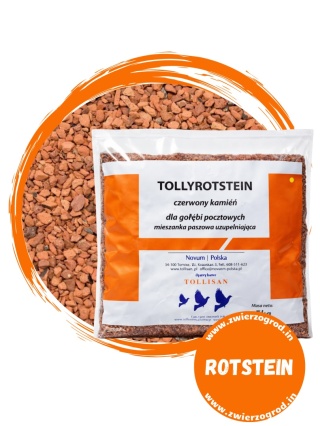 Tollyrotstein 5kg  – grit mineralny z czerwonej gliny triasowej dla gołębi