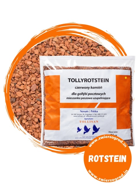 Tollyrotstein 5kg  – grit mineralny z czerwonej gliny triasowej dla gołębi