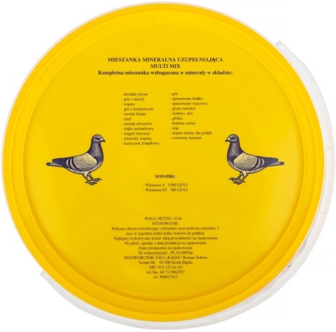 DE PATAGOON Multi Mix 10 kg – kompletna mieszanka mineralna (grit) dla gołębi