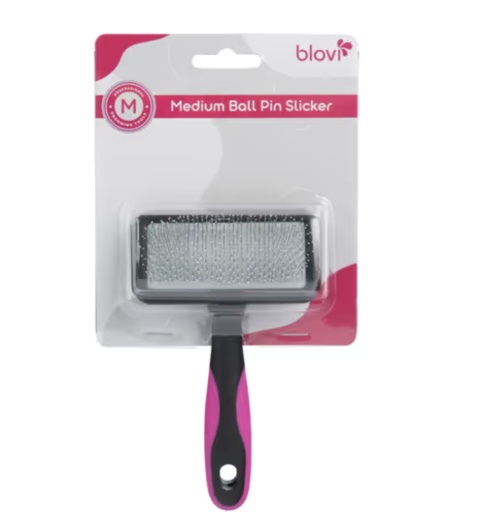 Blovi Medium Ball Pin Slicker - miękka szczotka pudlówka z bezpiecznymi pinami, średnia