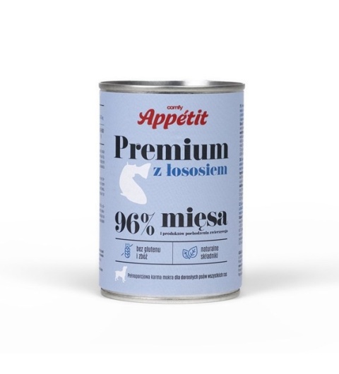 Comfy Appetit Premium Łosoś 400 g – Mokra karma pełnoporcjowa dla psów