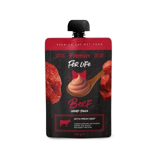 Fitmin For Life Cat Pouch Cream Sauce – Beef 100 g