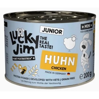 Lucky Jim Classic Mini Junior – mokra karma pełnoporcjowa dla szczeniąt małych ras z kurczakiem 200g