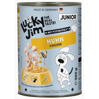 Lucky Jim Classic Junior – mokra karma pełnoporcjowa dla szczeniąt z kurczakiem 400g