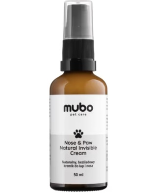 Mubo Nose & Paw Natural Invisible Cream 50ml – naturalny, bezśladowy kremik do łap i nosa psa i kota