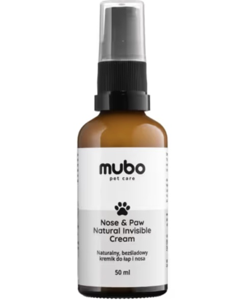 Mubo Nose & Paw Natural Invisible Cream 50ml – naturalny, bezśladowy kremik do łap i nosa psa i kota
