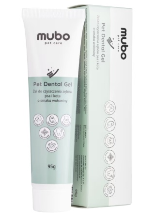 Mubo Pet Dental Gel 95g - żelowa pasta do zębów psa i kota, o smaku wołowiny