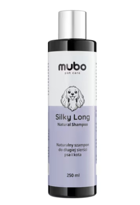 Mubo Silky Long Natural Shampoo 250ml - delikatny szampon do długiej sierści psa i kota
