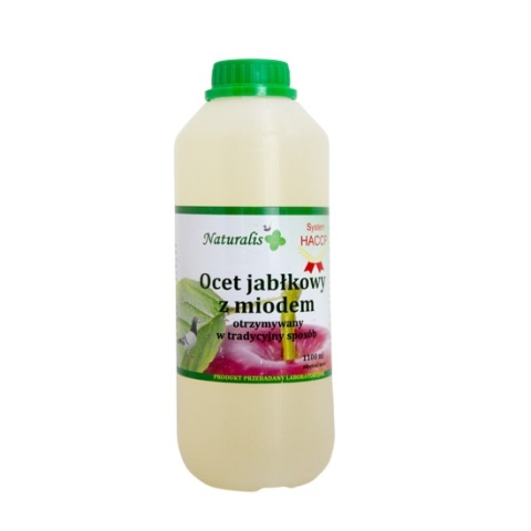 NATURALIS Ocet jabłkowy z miodem 1100 ml – naturalne zakwaszenie i wsparcie formy