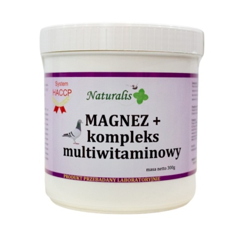 NATURALIS MAGNEZ + KOMPLEKS MULTIWITAMINOWY 300 g Siła mięśni ,Regeneracja ,Stabilna forma w sezonie