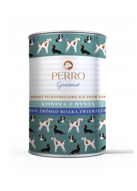 PERRO Gourmet JUNIOR – Konina z dynią 400 g Pełnoporcjowa, monobiałkowa karma mokra dla szczeniąt