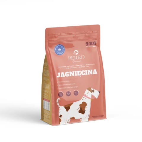 Perro Karma tłoczona na zimno PERRO Gourmet Jagnięcina – formuła dla psów dorosłych średnich i dużych ras 9kg