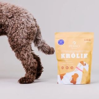 Perro Karma tłoczona na zimno PERRO Gourmet Królik – formuła dla psów dorosłych średnich i dużych ras 1kg