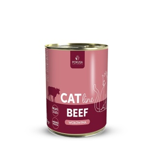 Pokusa CatLine Wołowina – mokra karma pełnoporcjowa dla dorosłych kotów 400g