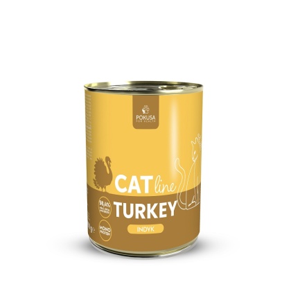 Pokusa CatLine Indyk – mokra karma pełnoporcjowa dla dorosłych kotów 400g 