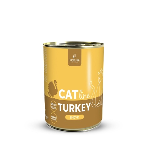 Pokusa CatLine Indyk – mokra karma pełnoporcjowa dla dorosłych kotów 400g 
