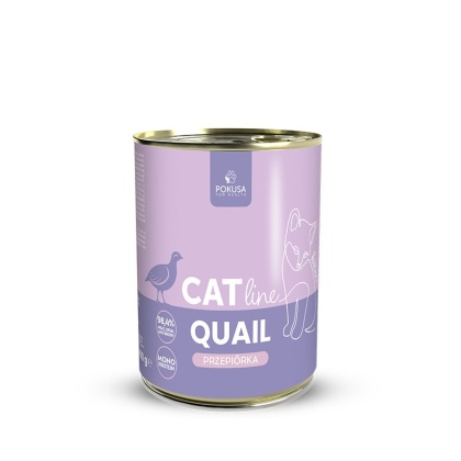 Pokusa CatLine Przepiórka – mokra karma pełnoporcjowa dla kociąt 400g 