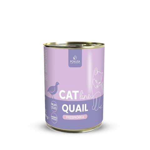 Pokusa CatLine Przepiórka – mokra karma pełnoporcjowa dla kociąt 400g 