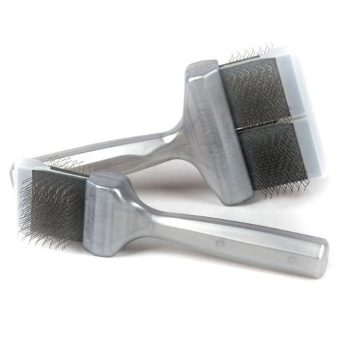 ActiVet Pro Brush Silver Coat Grabber - twarda, dwustronna, elastyczna szczotka do szybkiego usuwania podszerstka- duża 9,5cm