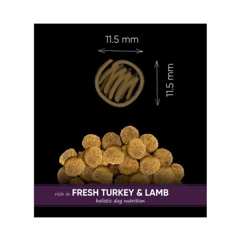 SAVORY KARMA SUCHA Z INDYKIEM I JAGNIĘCINA DLA PSÓW DOROSŁYCH ŚREDNICH RAS 3 KG