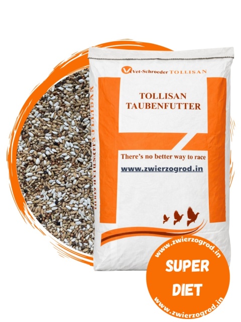 TOLLISAN Sprint Super Diet – niskobiałkowa karma lotowa dla gołębi 20 kg