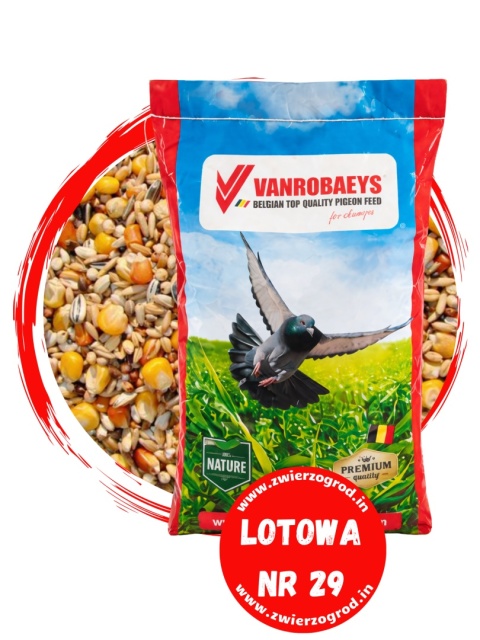 Vanrobaeys Nr 29 – mieszanka lotowa dla gołębi bez nasion strączkowych  20 kg