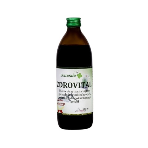 NATURALIS Zdrovital 500 ml – naturalna profilaktyka choroby młodych gołębi (adenowirozy)