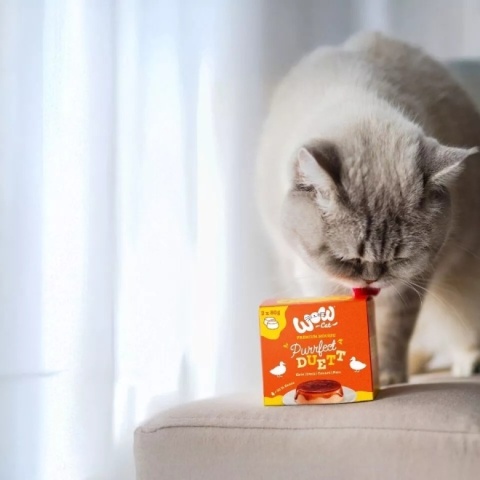 WOW CAT Purrfect Duett Ente - mus z kaczki z sosem (2x80g)
