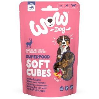 WOW Superfood Soft Cubes Wild - dziczyzna z jabłkiem miękkie przysmaki dla psa (150g)