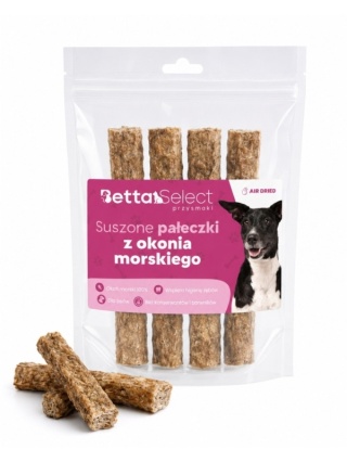 BETTA SELECT Suszone pałeczki z okonia morskiego – naturalny gryzak dla psa, 200 g